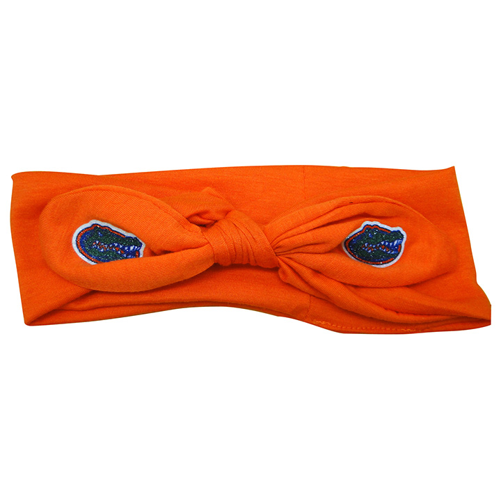 Knotted Cotton Bow Headband - University of Florida