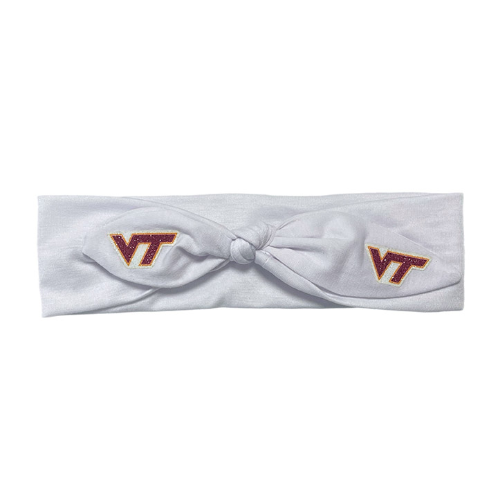 Knotted Cotton Bow Headband - Virginia Tech
