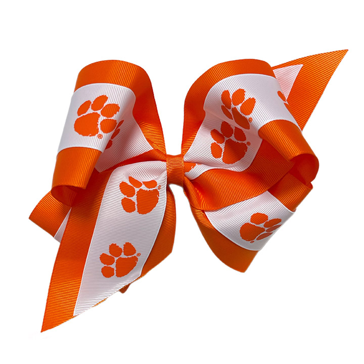 Jumbo Layered Bow Clemson University