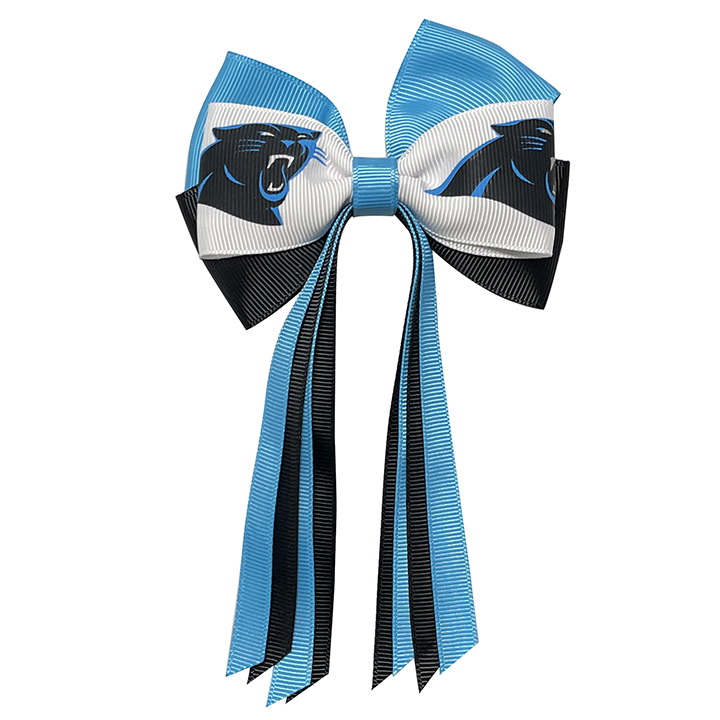 Mini Streamer Bow - Carolina Panthers