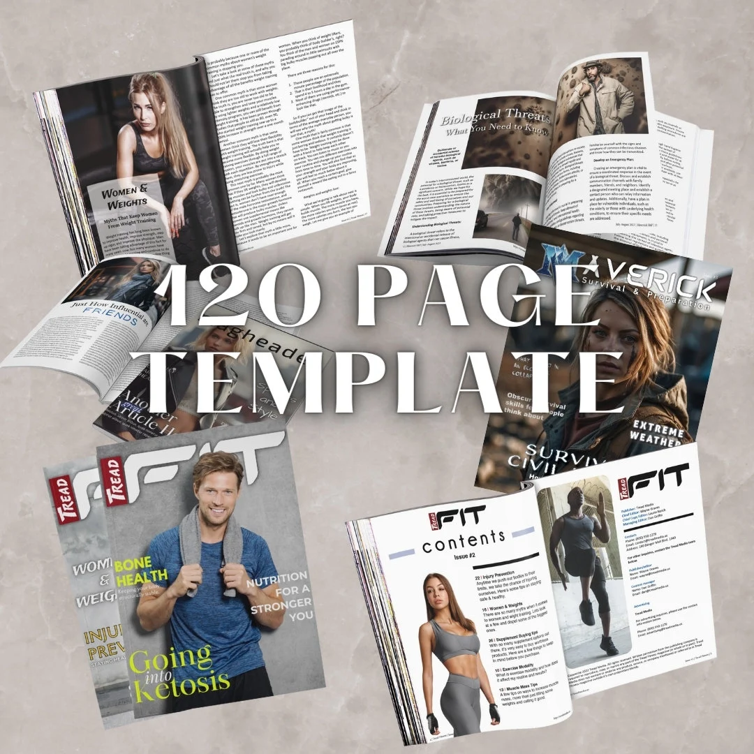 InDesign 120 Page Magazine Template - 8.5 x 11 - Customizable - General Themed