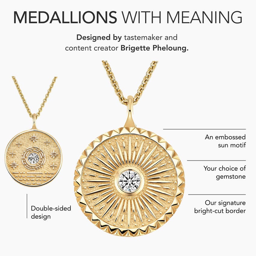Gold Medallion Pendant Necklace