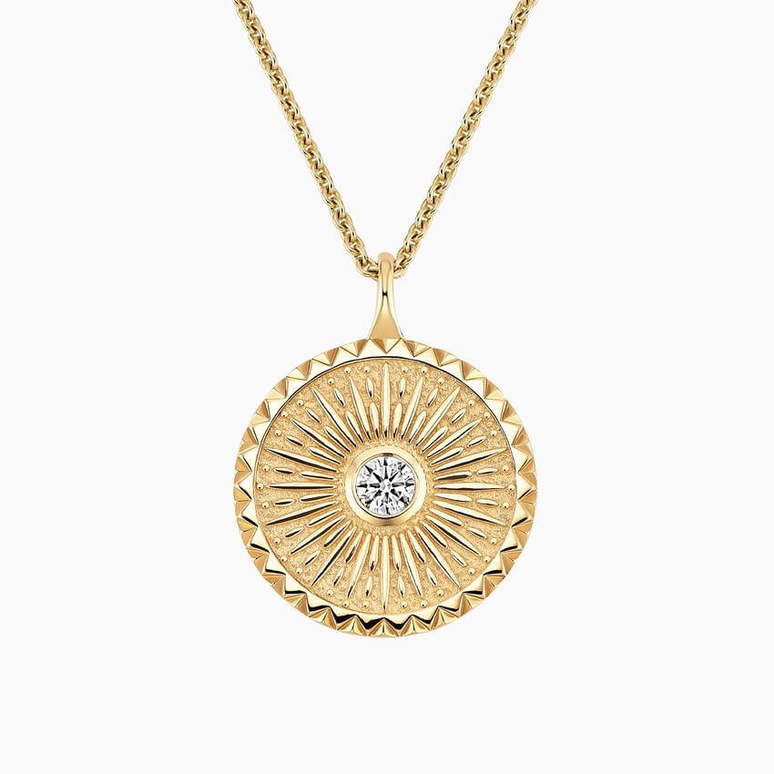 Gold Medallion Pendant Necklace