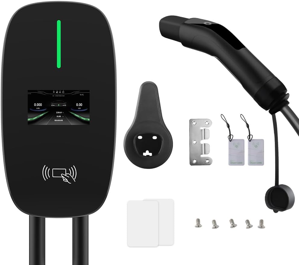 AWESAFE Level 2 EV Charger for Tesla, 48 Amp Wall Charger Hardwired WiFi Enabled