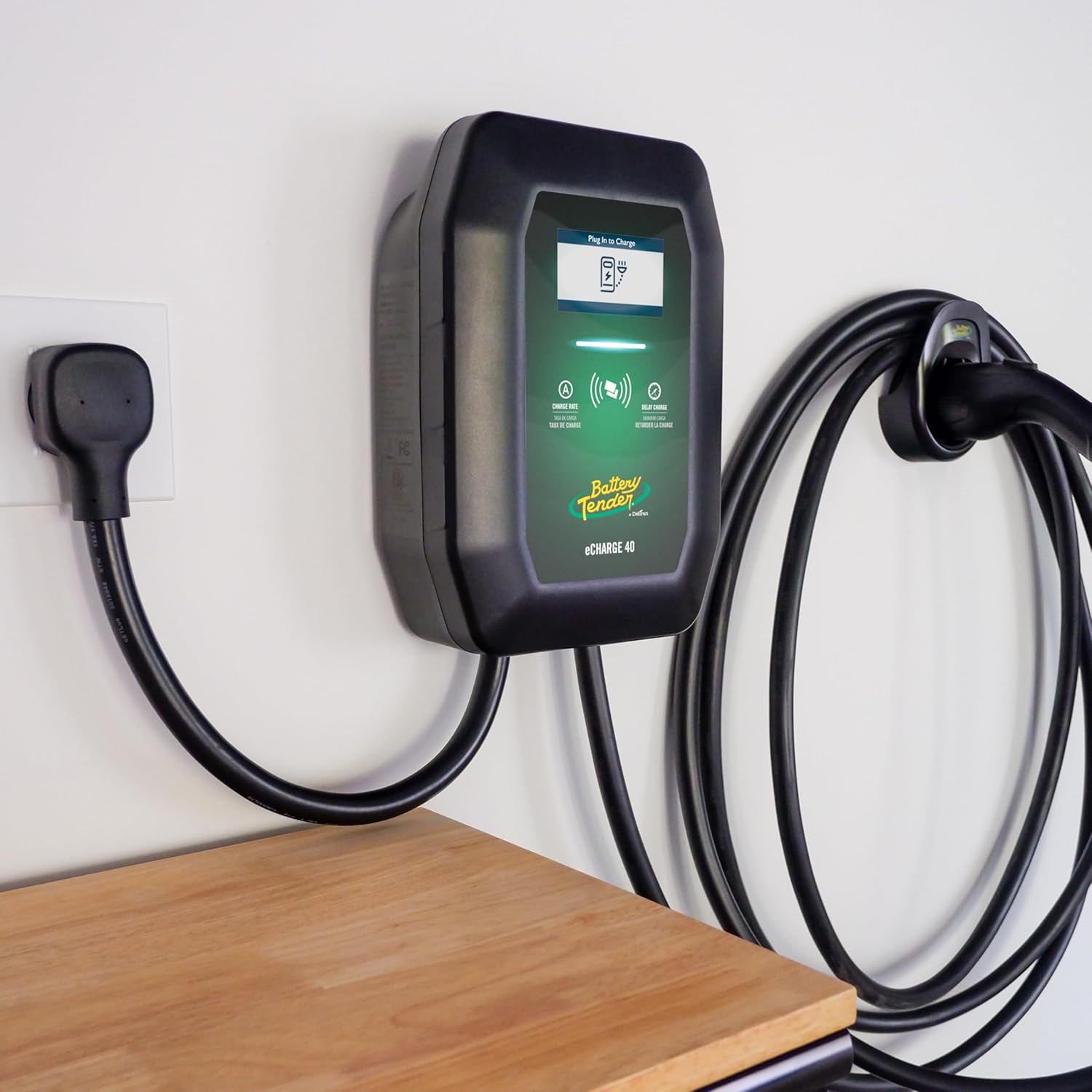 Battery Tender eCharge 40 AMP EV Charger - Level 2 Mounted Indoor Outdoor Fast