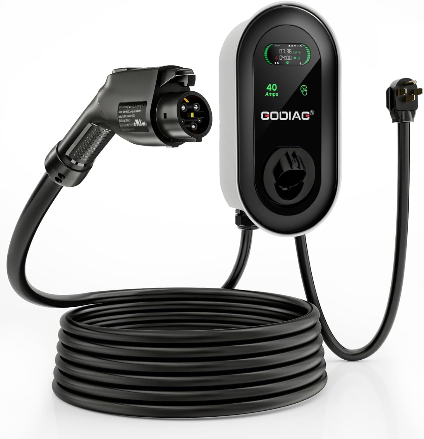 GODIAG Home Level 2 EV Charger, 40Amp, 9.6kw 240V, 25FT