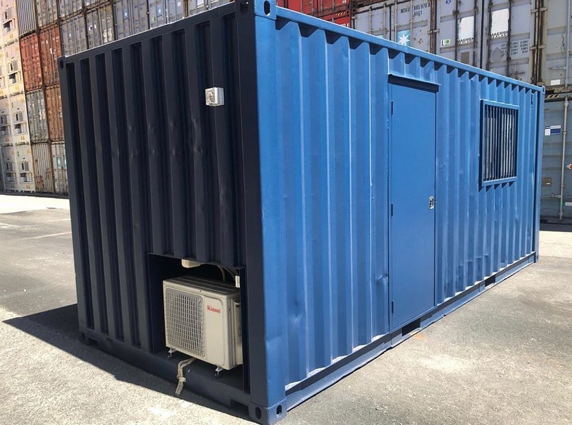 Blue Shipping Container Office