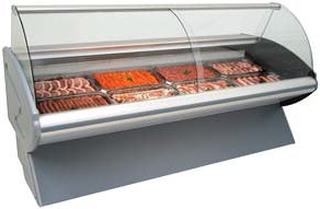 1.8m Curved Glass Meat Chiller