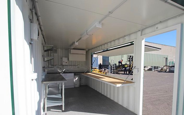 Converted Shipping Container Kiosk