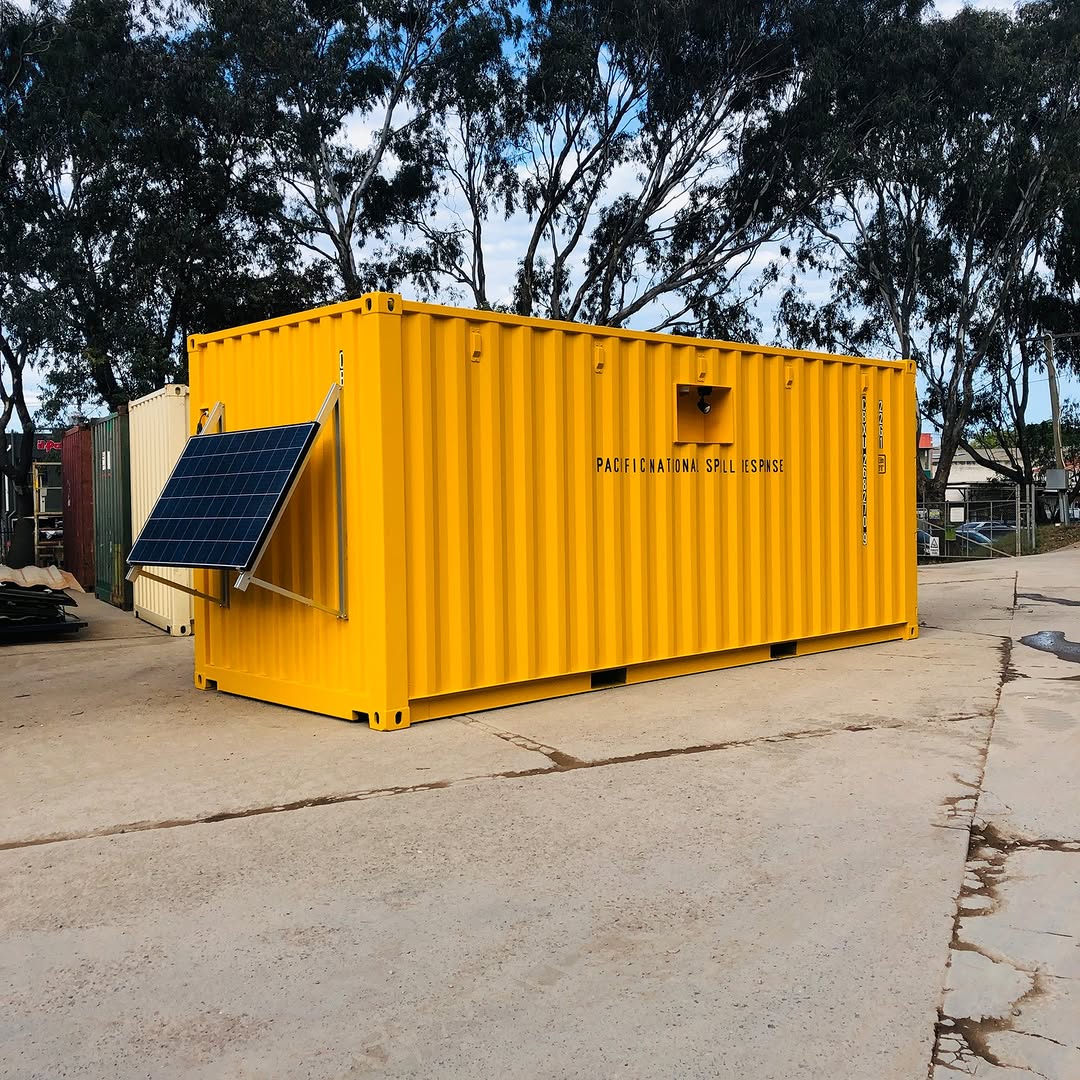 Solar-Powered Shipping Container Unit