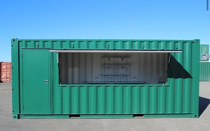 Converted Shipping Container Kiosk