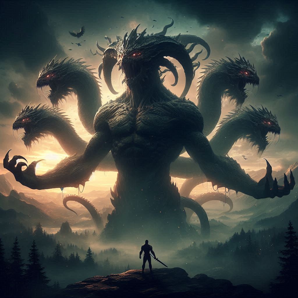 Epic Hydra Monster Statue