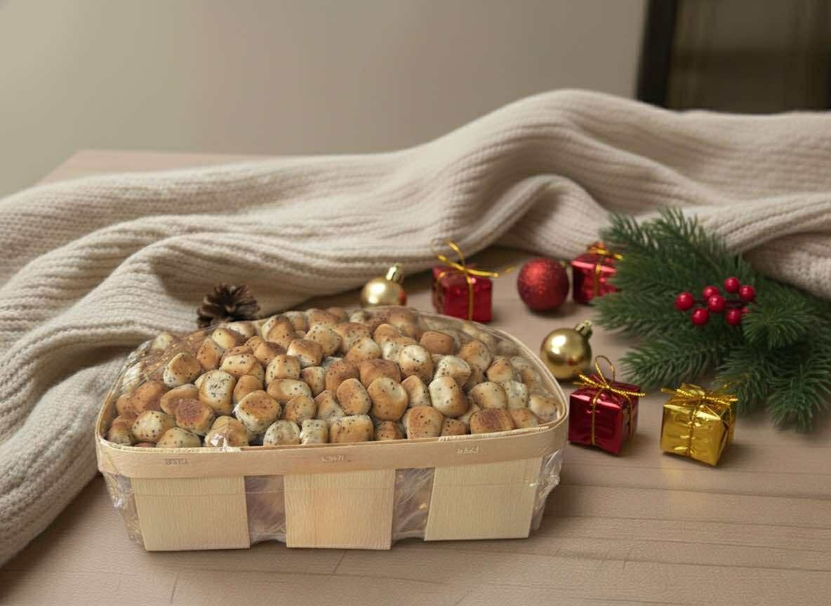 Minkšti kūčiukai krepšelyje