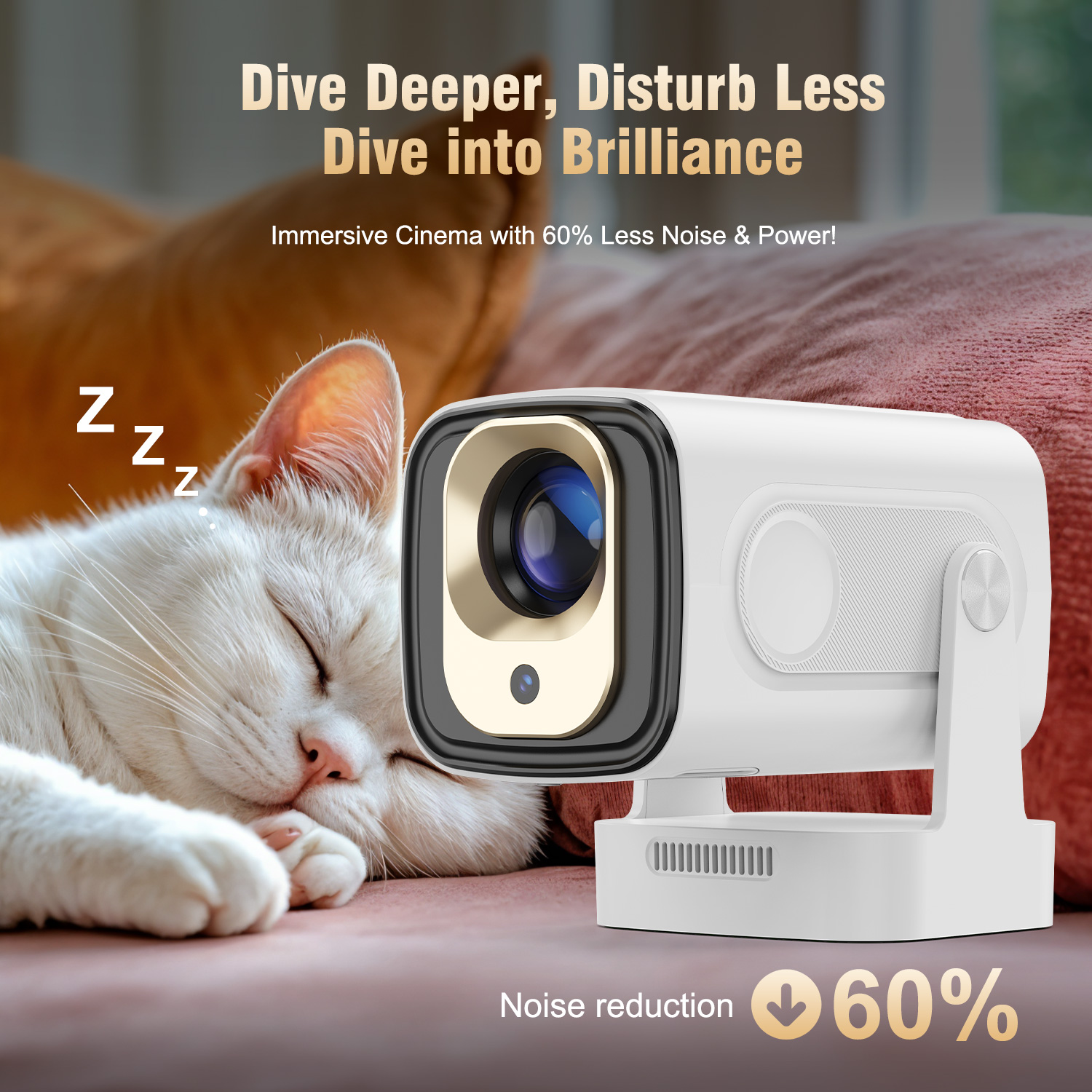 Mini projecteur HY310 | Portable Full HD 1080p, pour home cinéma et bureau
