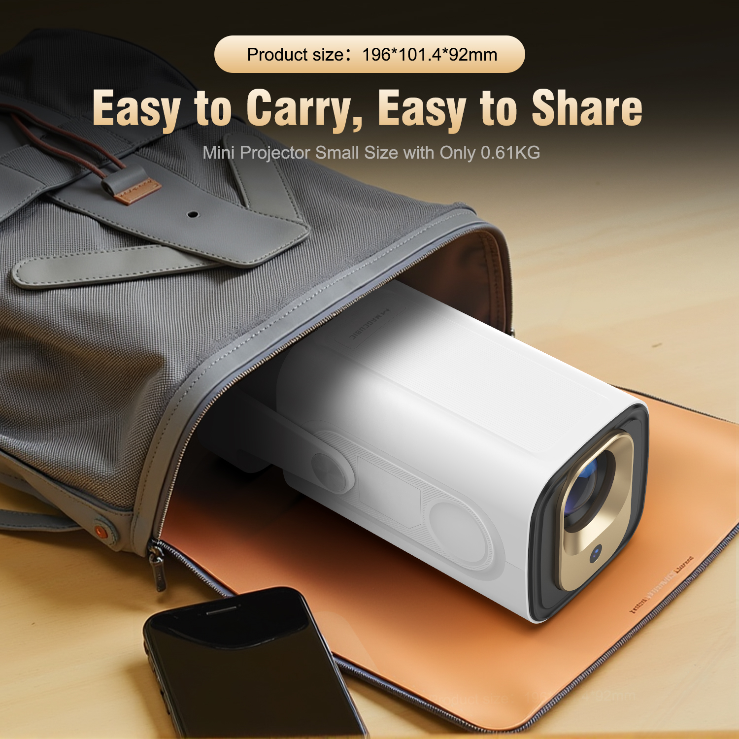 Mini projecteur HY310 | Portable Full HD 1080p, pour home cinéma et bureau
