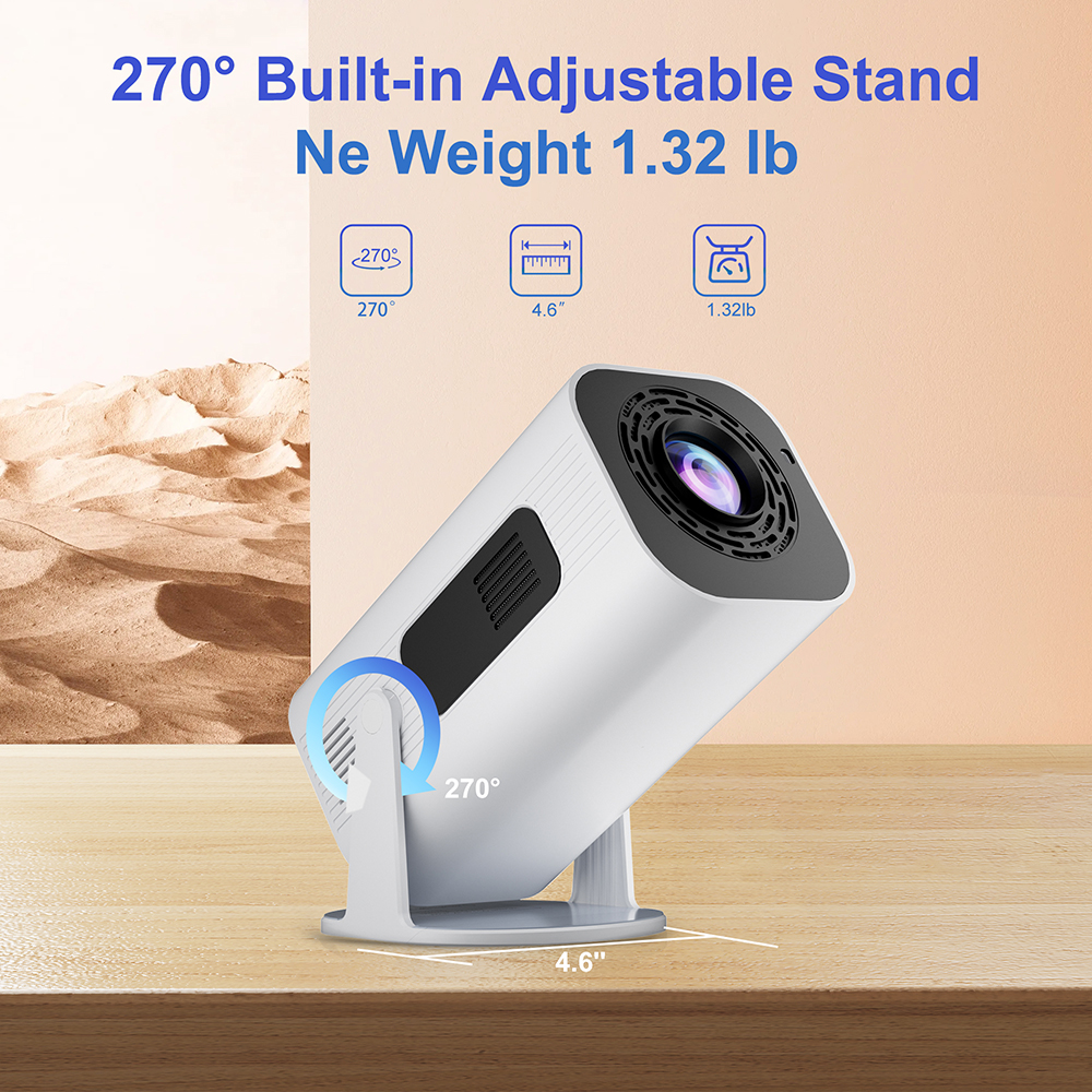 P330 Mini Projector – Android 11, 1080P Full HD, 280-300 ANSI Lumens, WiFi 6 & Bluetooth 5.0, Portable Home Cinema