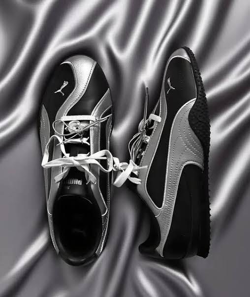 Puma Black and Silver Sneakers