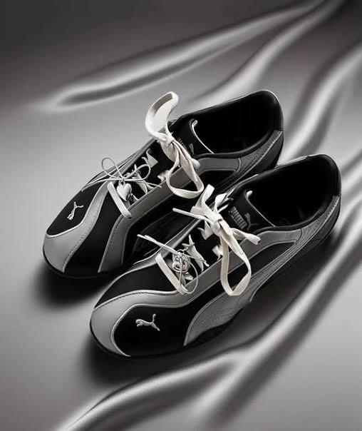 Puma Black and Silver Sneakers