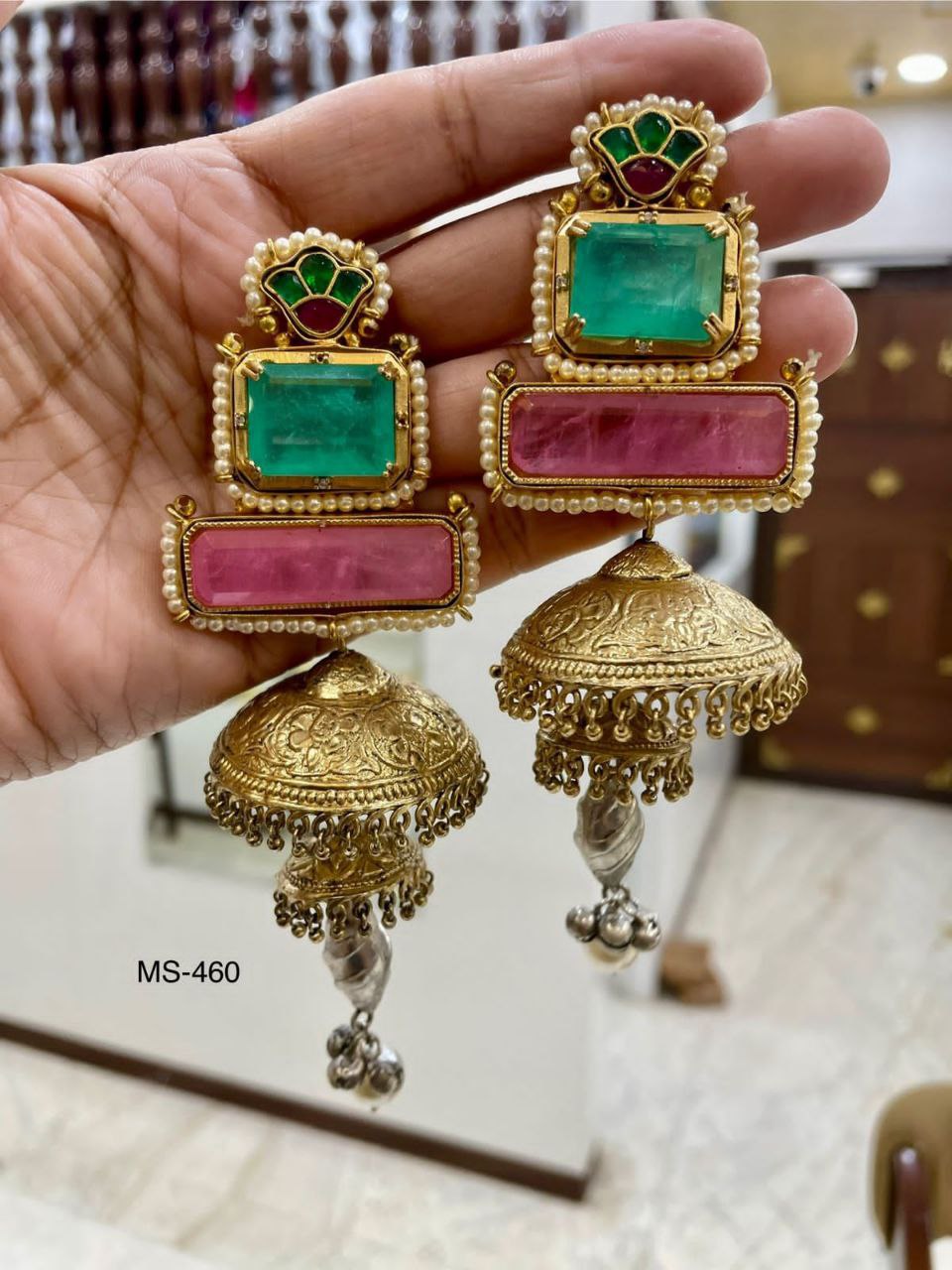 Traditional Gold-Plated Jhumka Earrings