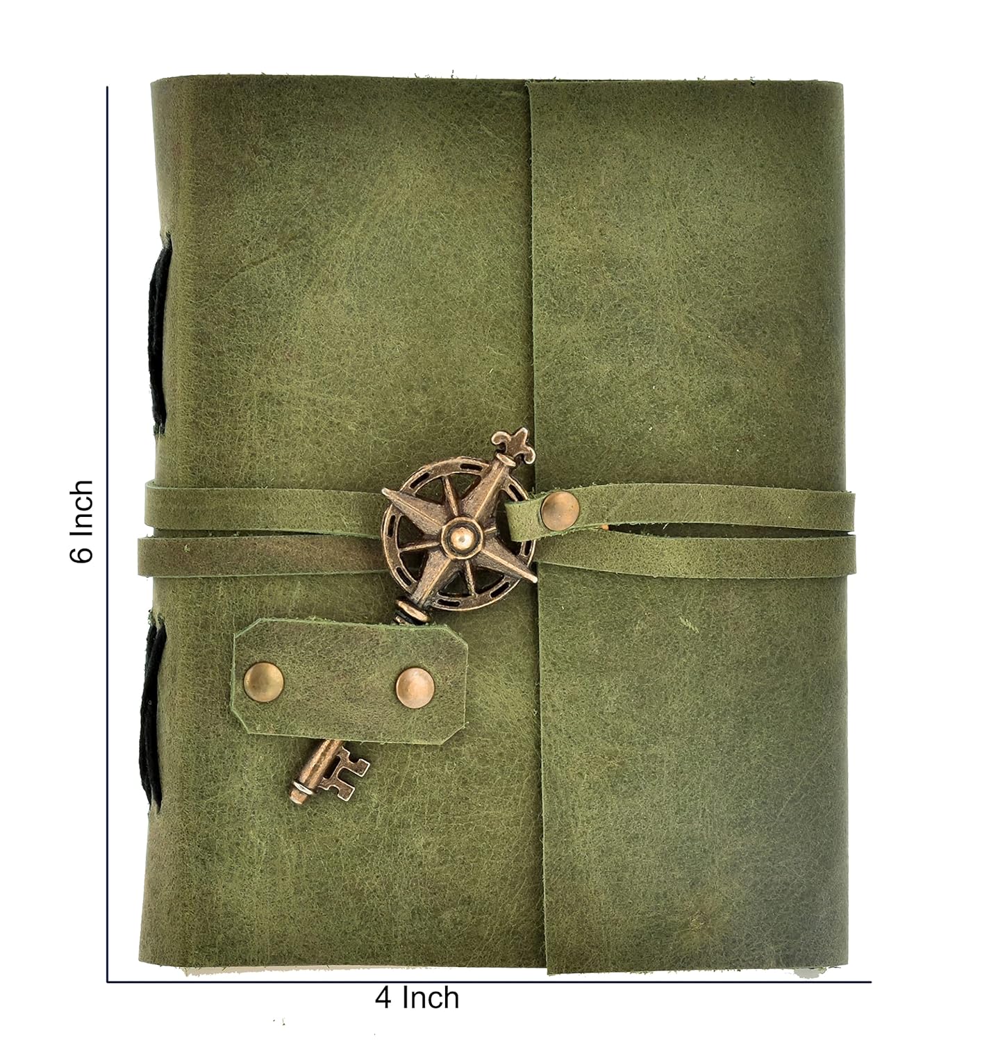 Vintage Green Leather Journal