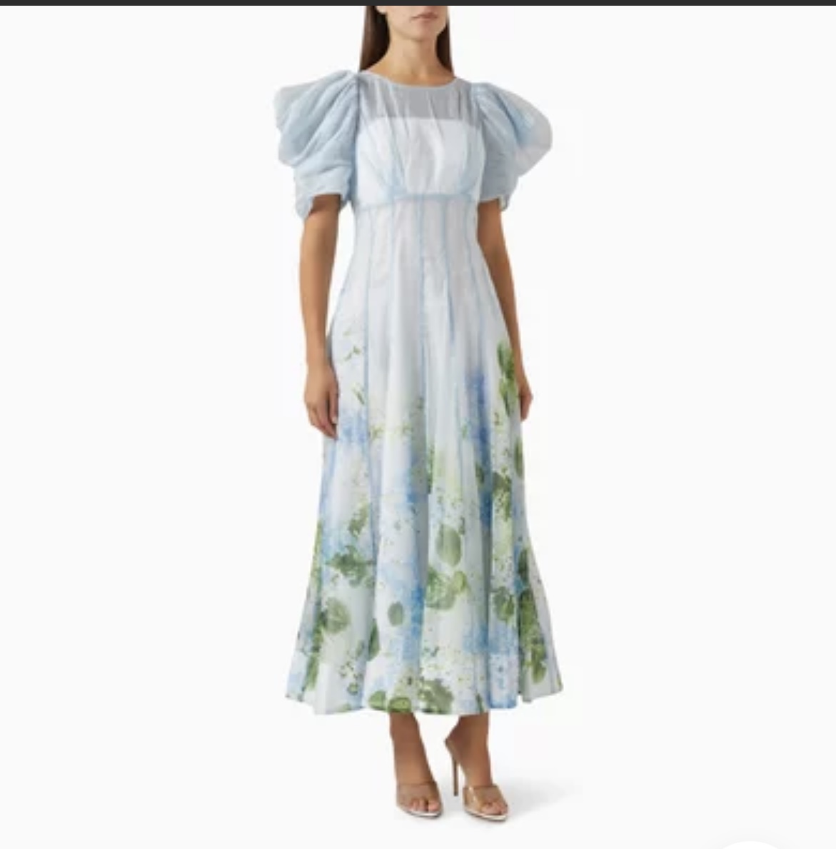Floral Puff Sleeve Maxi Dress