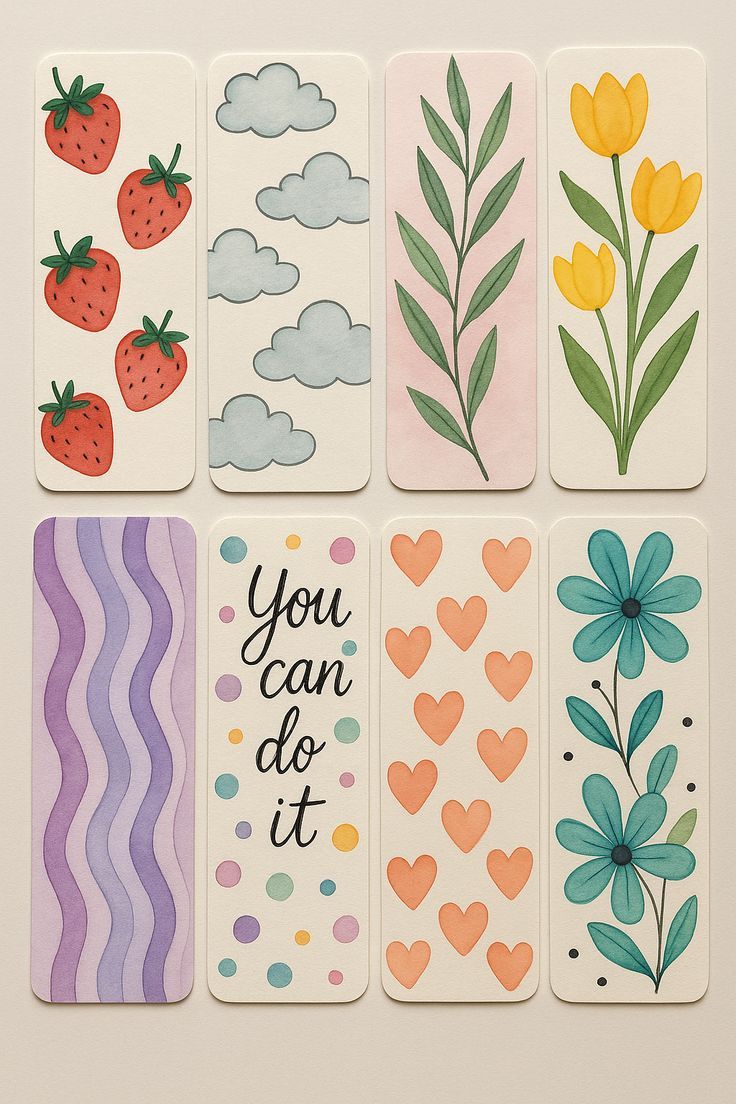 Handmade Illustrated Bookmarks