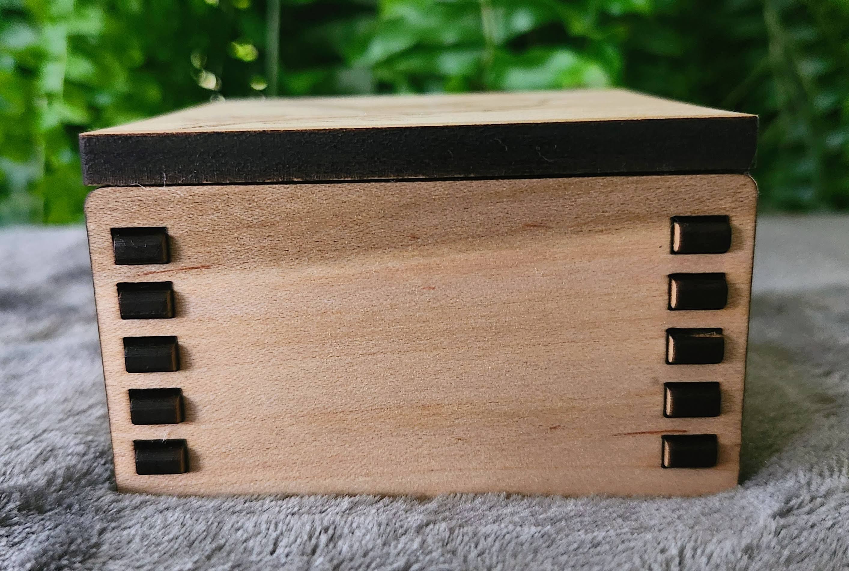 Handcrafted Maple Salt Box, Trinket Box