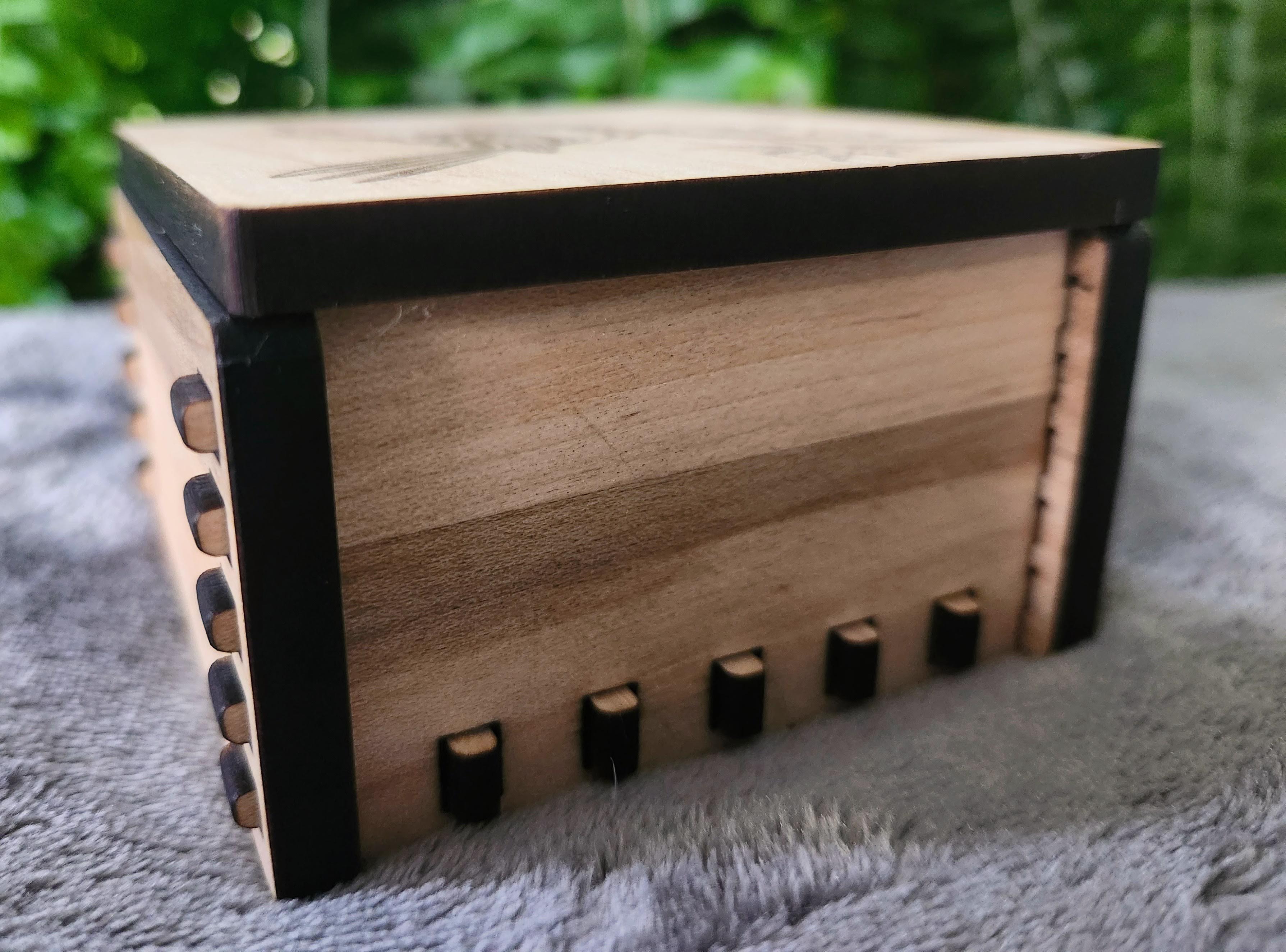Handcrafted Maple Salt Box, Trinket Box