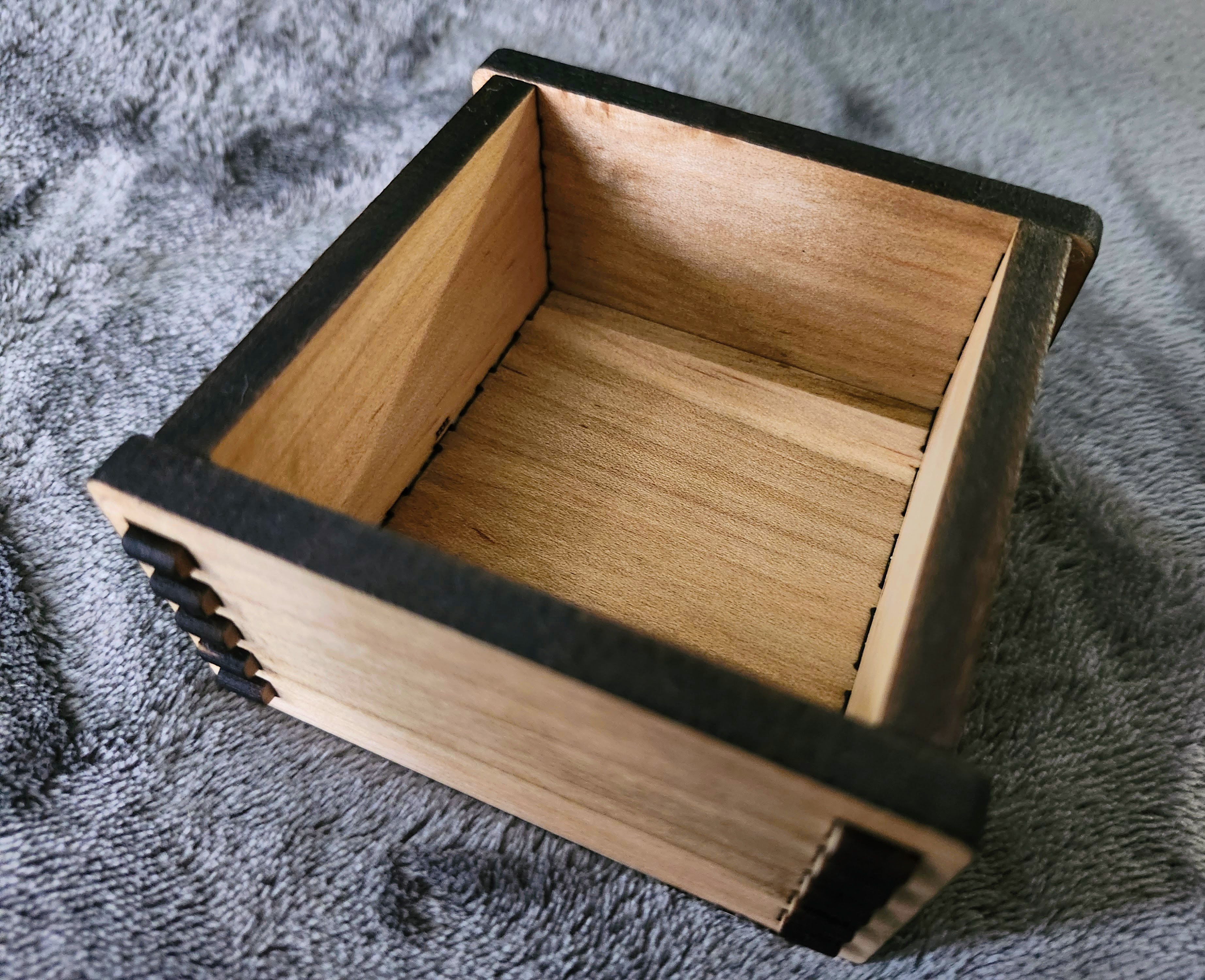 Handcrafted Maple Salt Box, Trinket Box