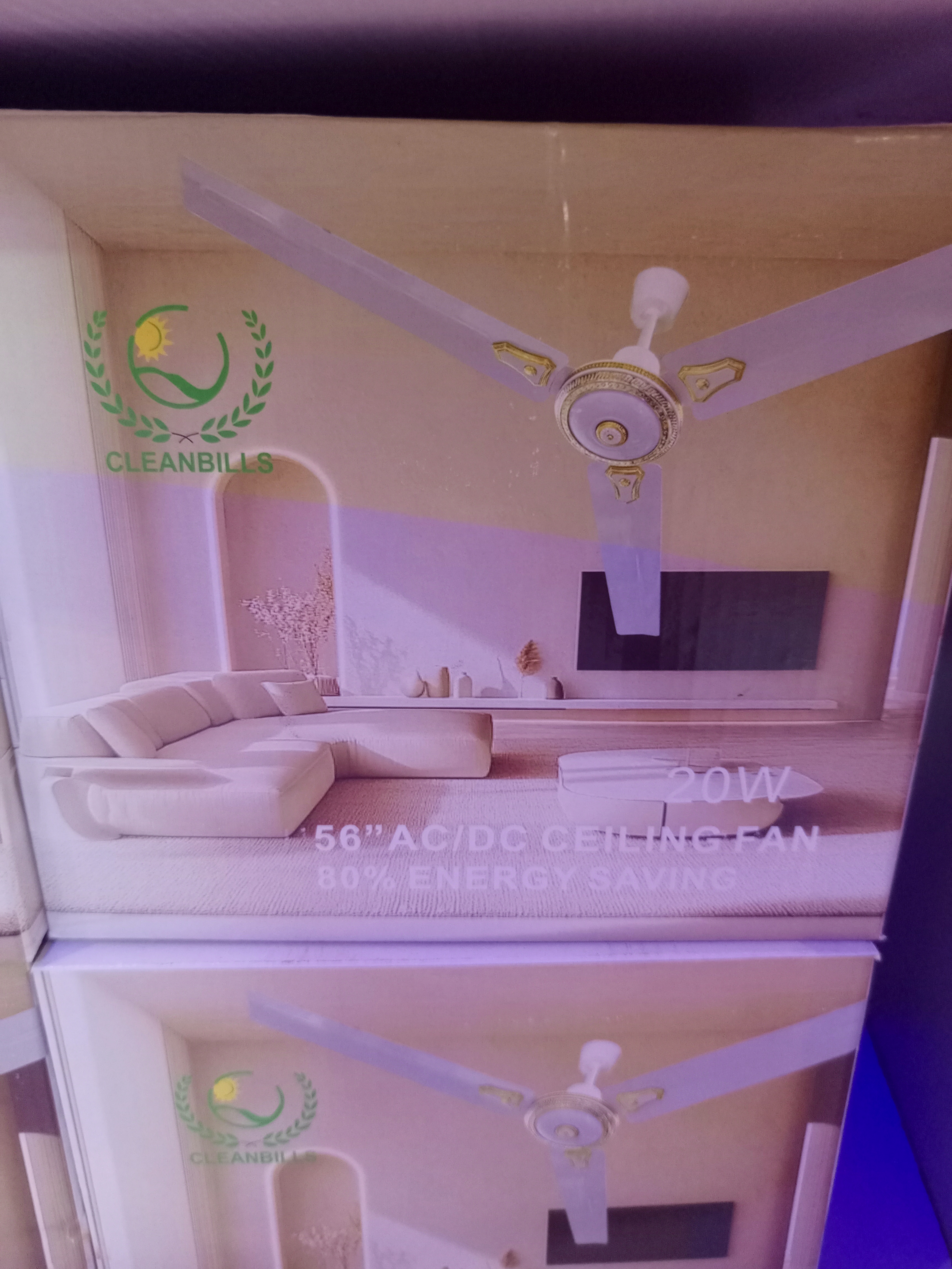 Cleanbill 56'' Ceiling Fan 20w AC/DC