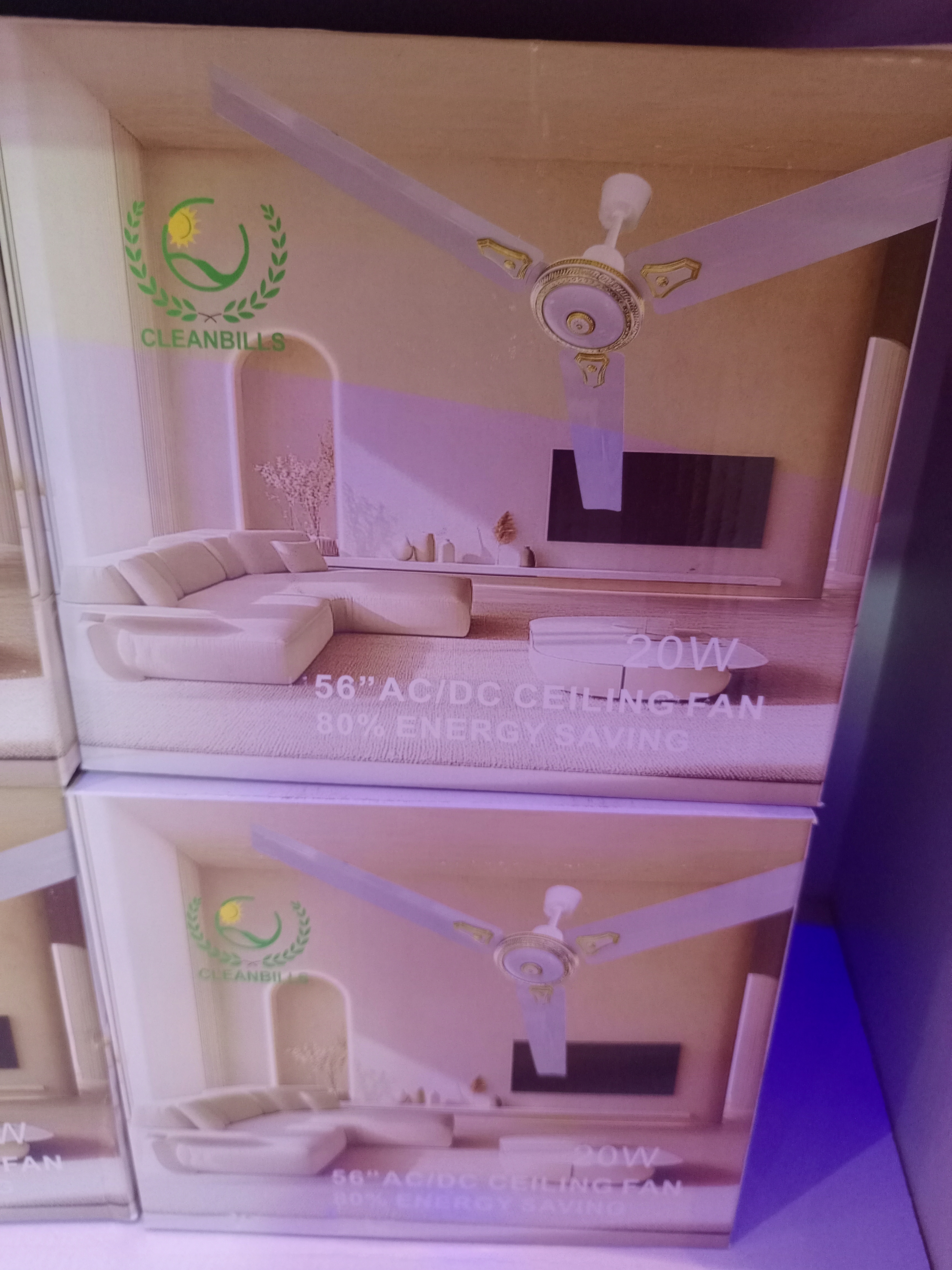 Cleanbill 56'' Ceiling Fan 20w AC/DC