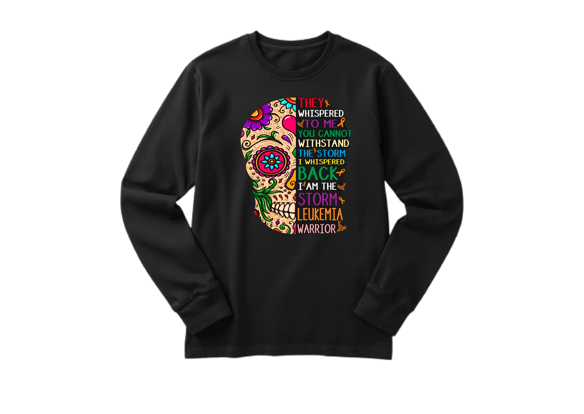 Leukemia Warrior Sugar Skull Sweatshirt - Heavy Blend™ Crewneck 18000