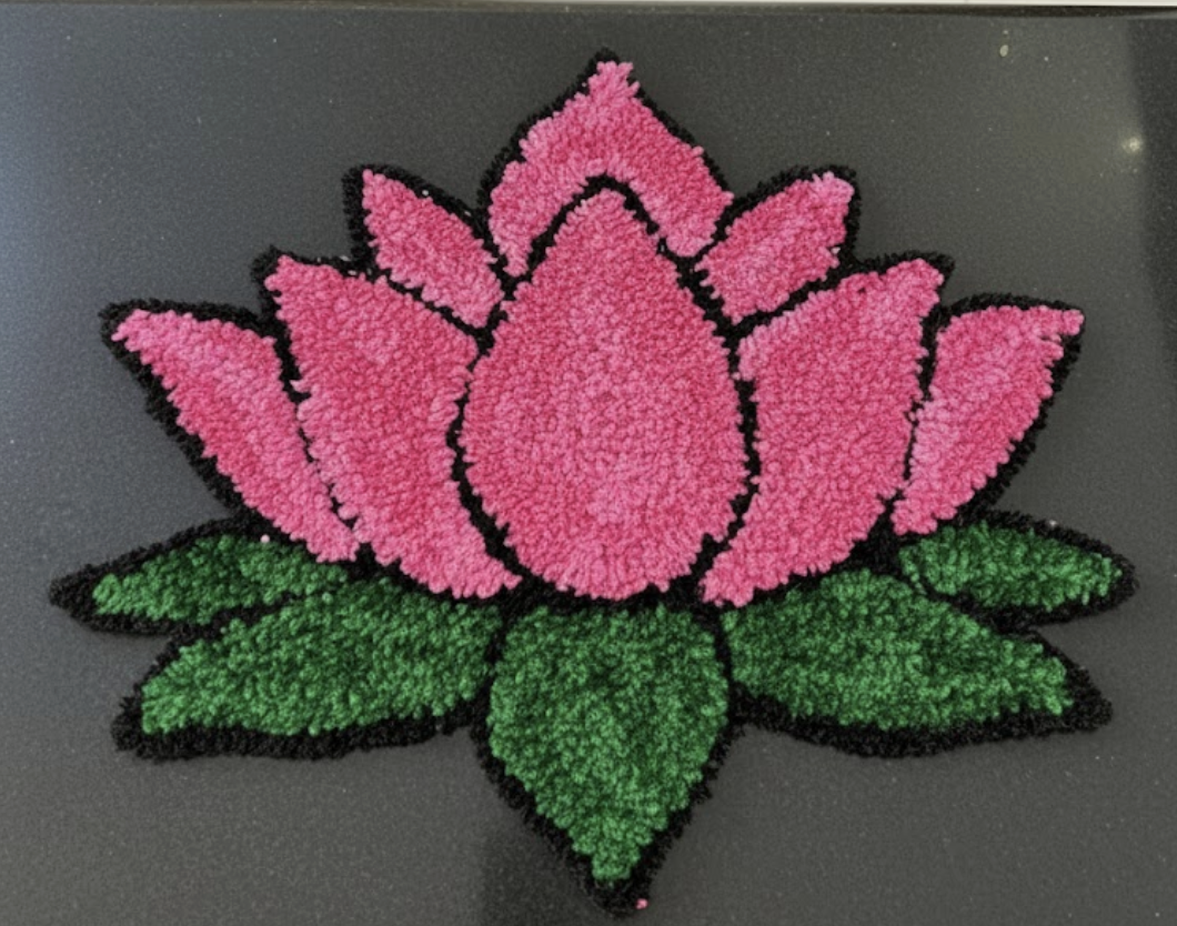 Divine Pink Lotus Decorative Mat