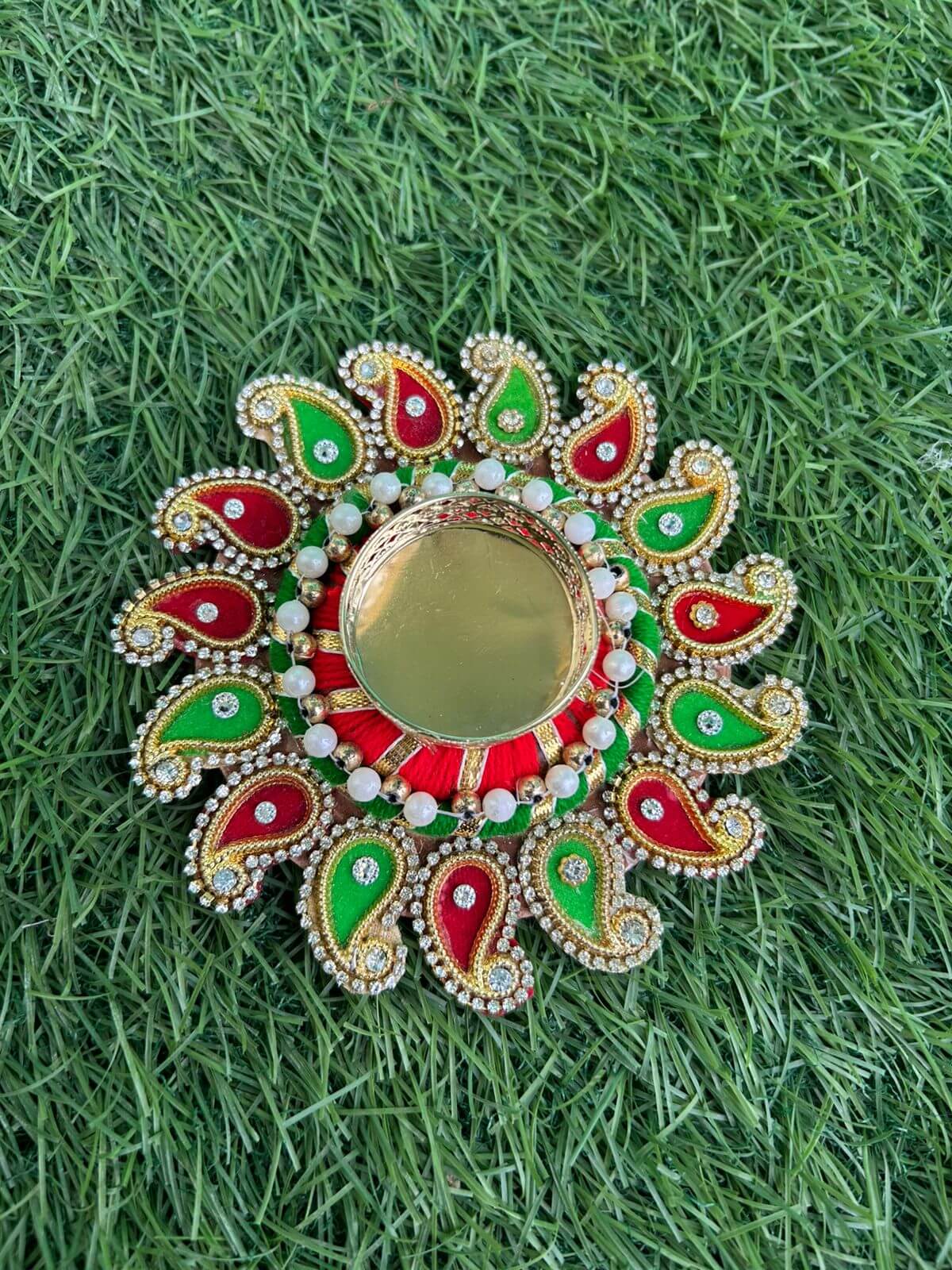 Paisley Designer Tea Light Diya Holder