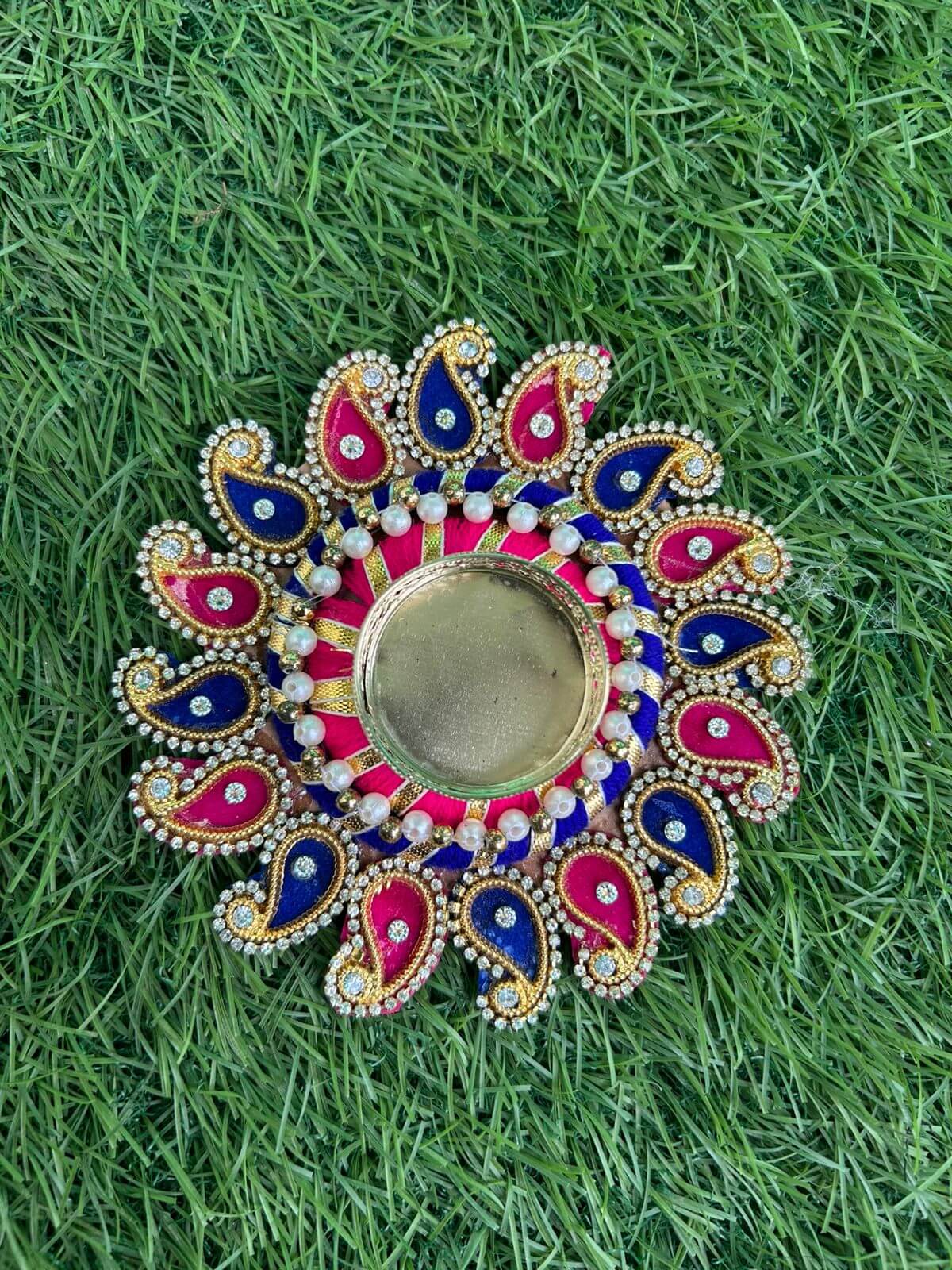Paisley Designer Tea Light Diya Holder