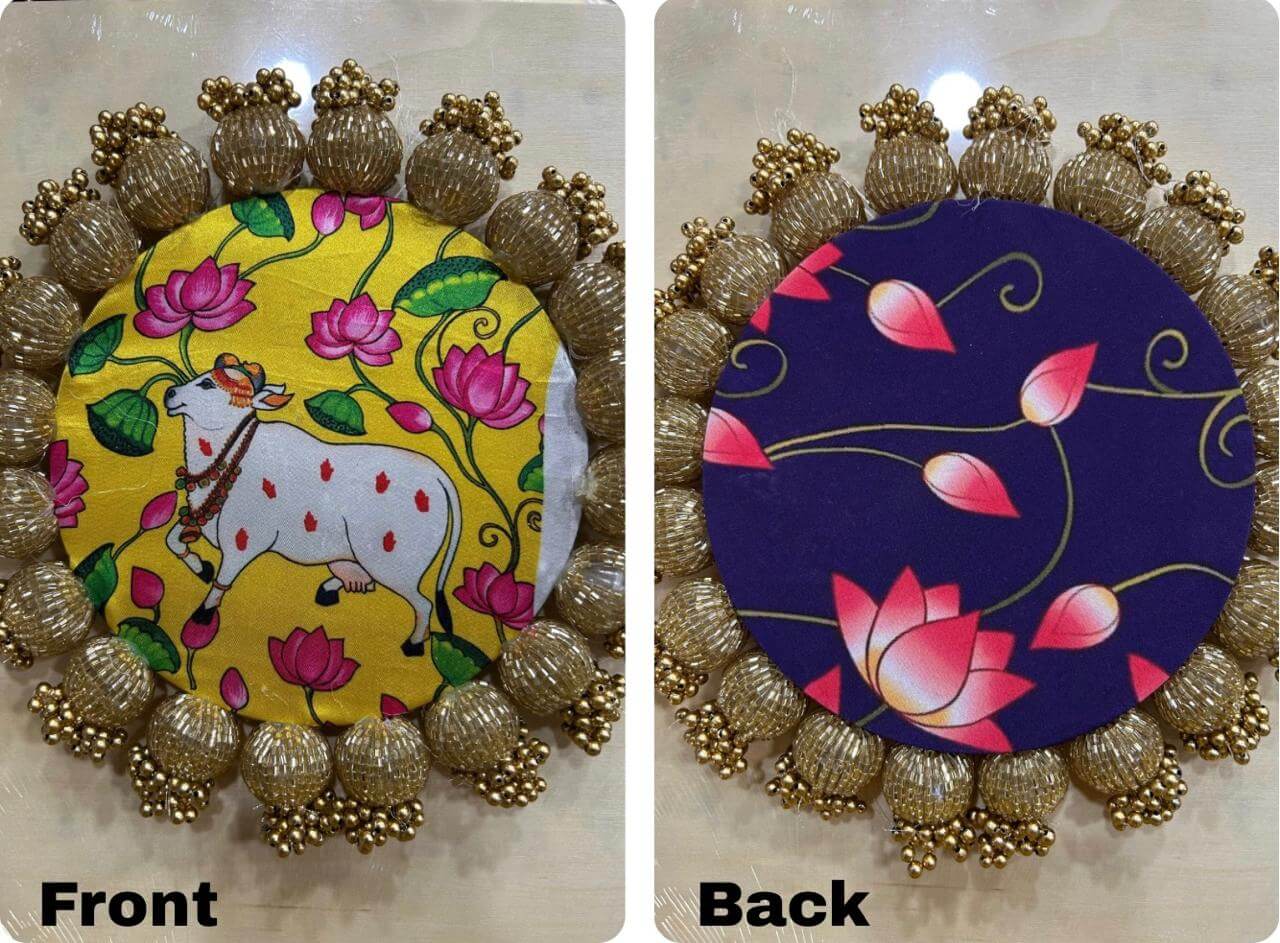 Luxurious Reversible Golden Beaded Decorative Mats