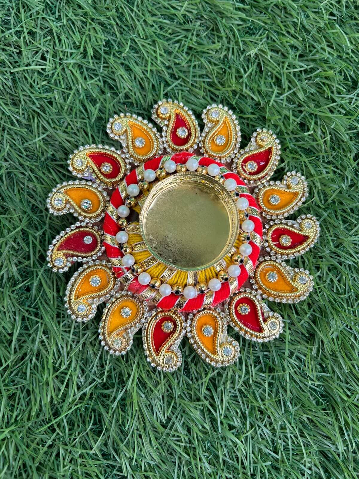 Paisley Designer Tea Light Diya Holder