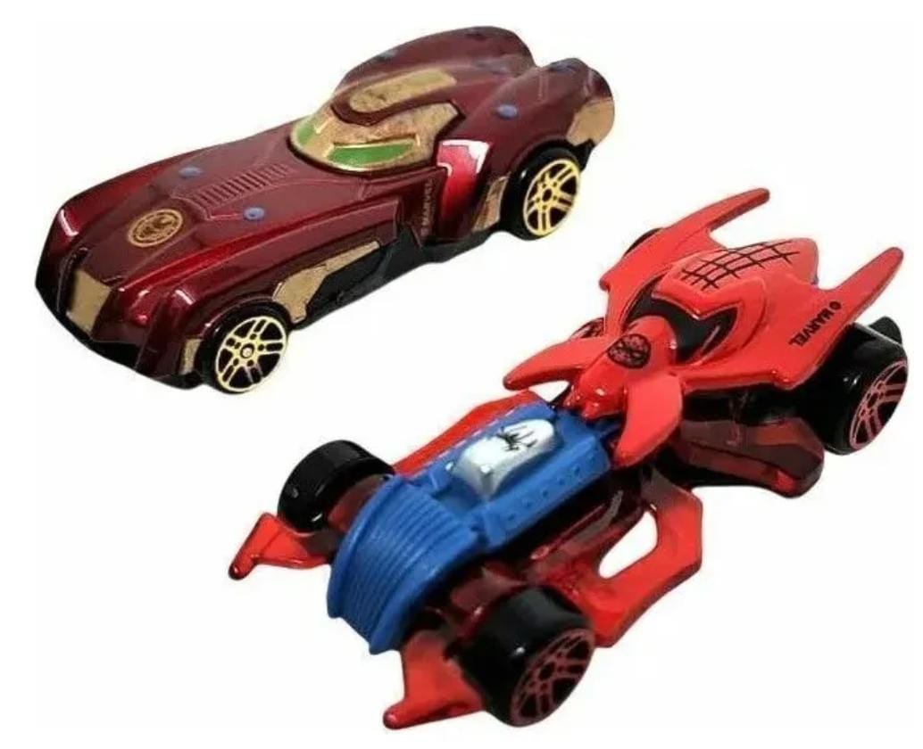 AUTITOS METALICOS AVENGERS X3 SPIDERMAN - CAPITAN AMERICA - IRONMAN - HULK