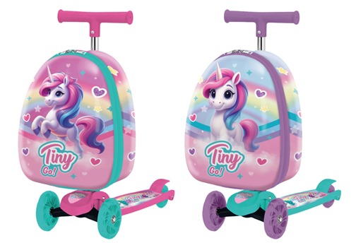 Monopatín con mochila de unicornio Tiny