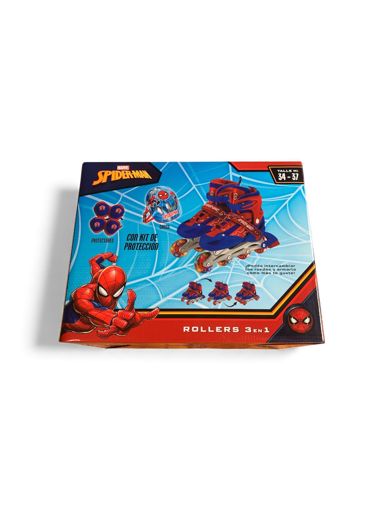 Roller ,Rodilleras y coderas de Spiderman