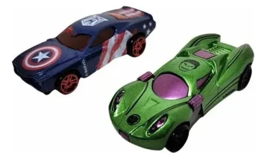 AUTITOS METALICOS AVENGERS X3 SPIDERMAN - CAPITAN AMERICA - IRONMAN - HULK