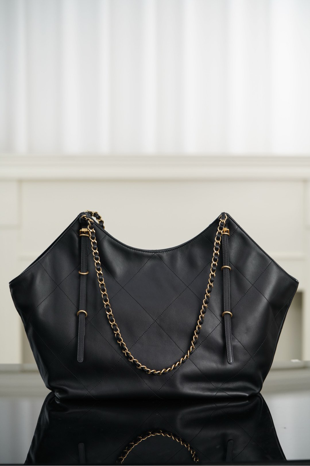 Chanel 25S Runway Architectural Tote | Small Black