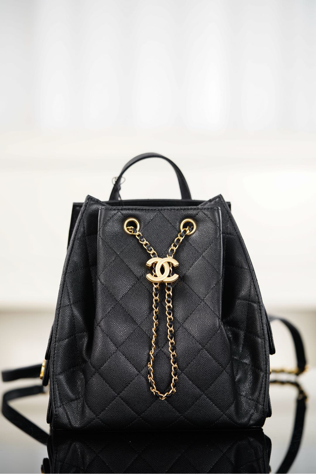 Chanel 25B quilted leather backpack