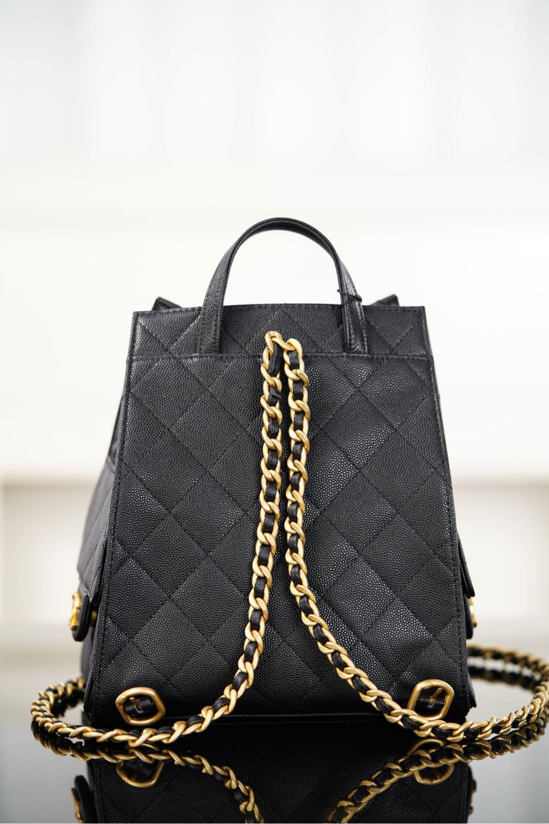 Chanel 25B quilted leather backpack