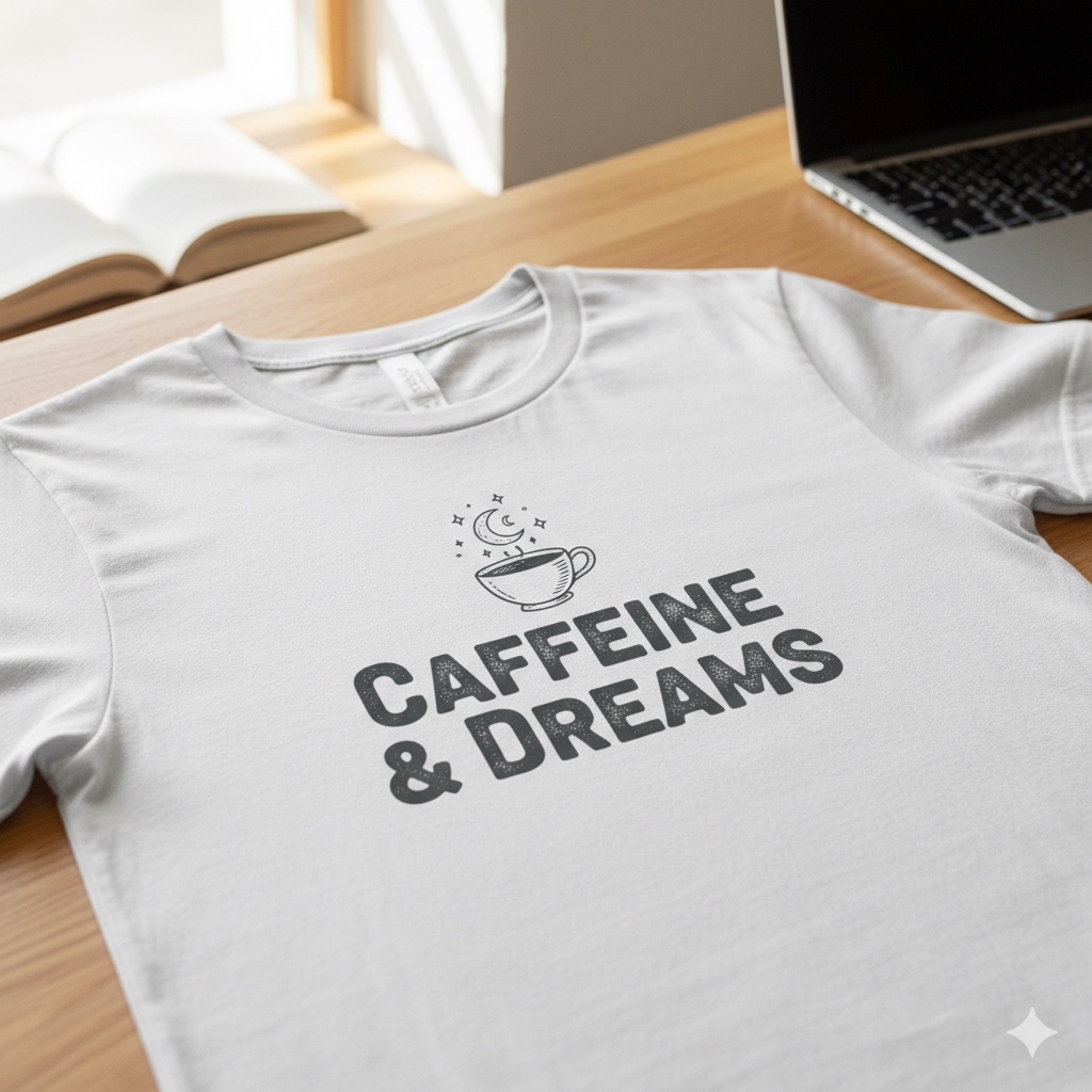 Caffeine & Dreams Cotton T-shirt