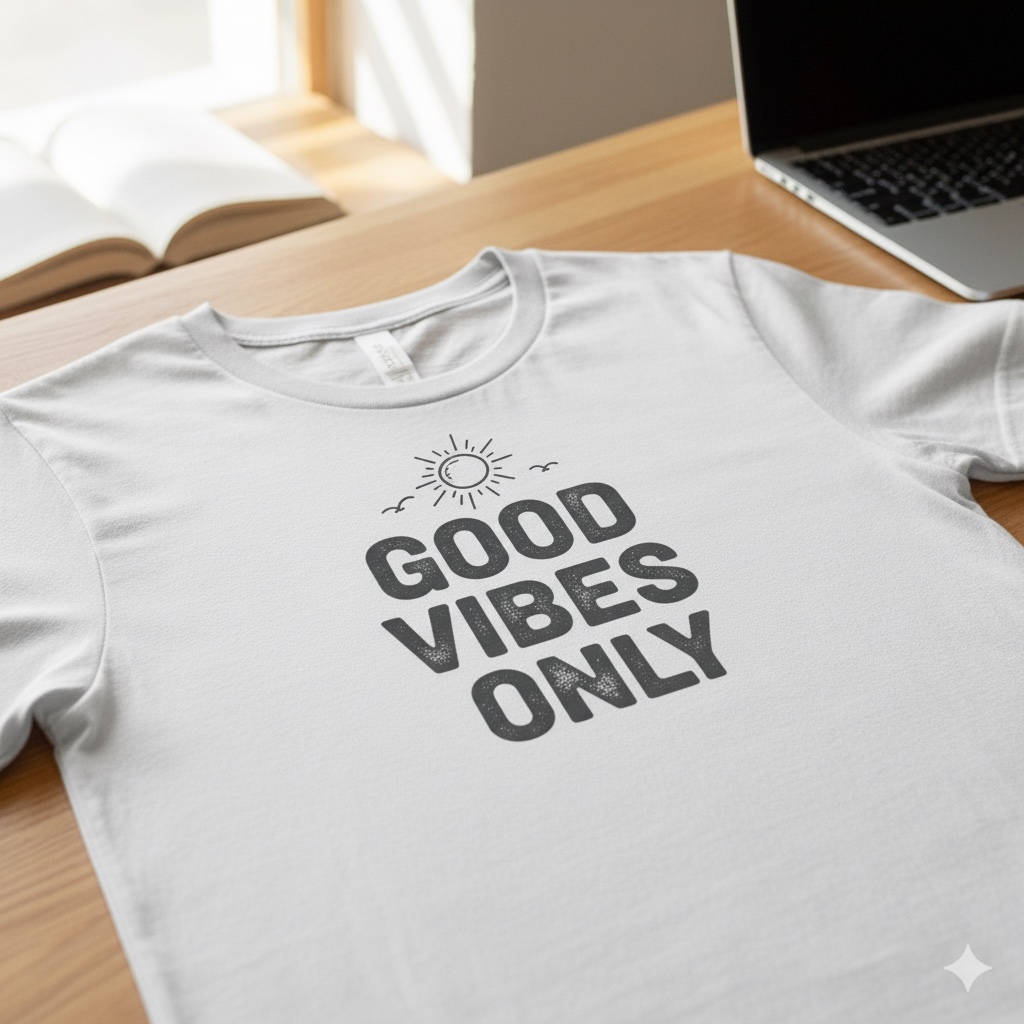Good Vibes Only Cotton T-Shirt