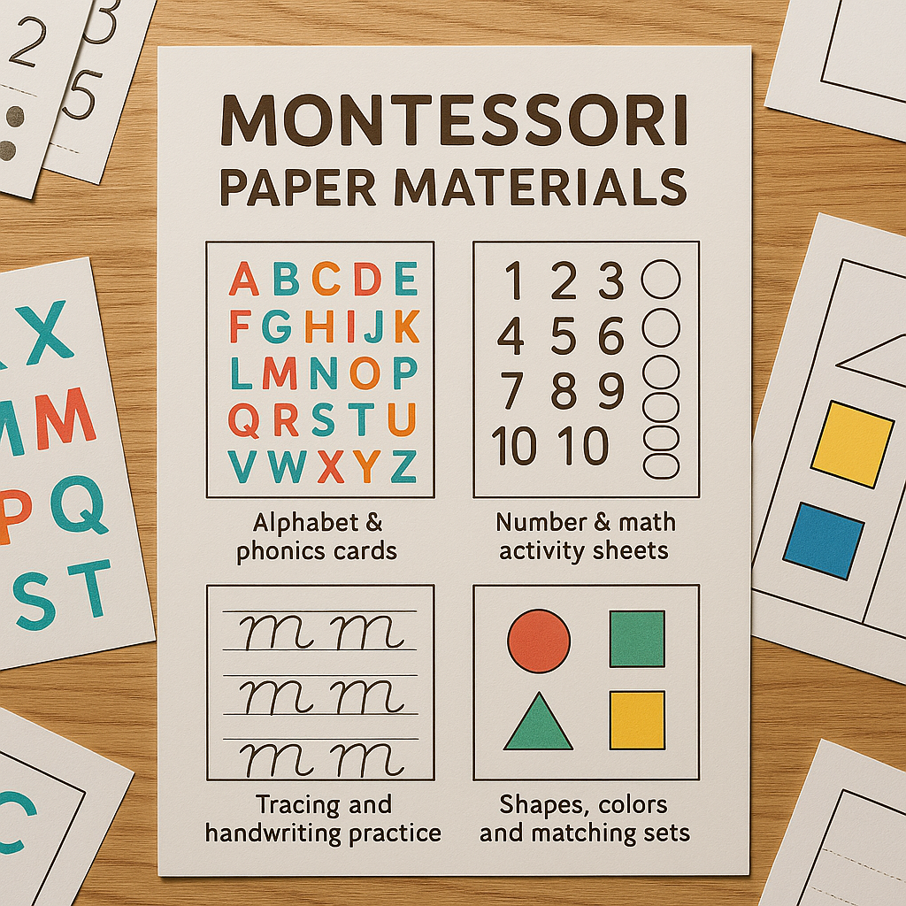 Montessori Paper Materials