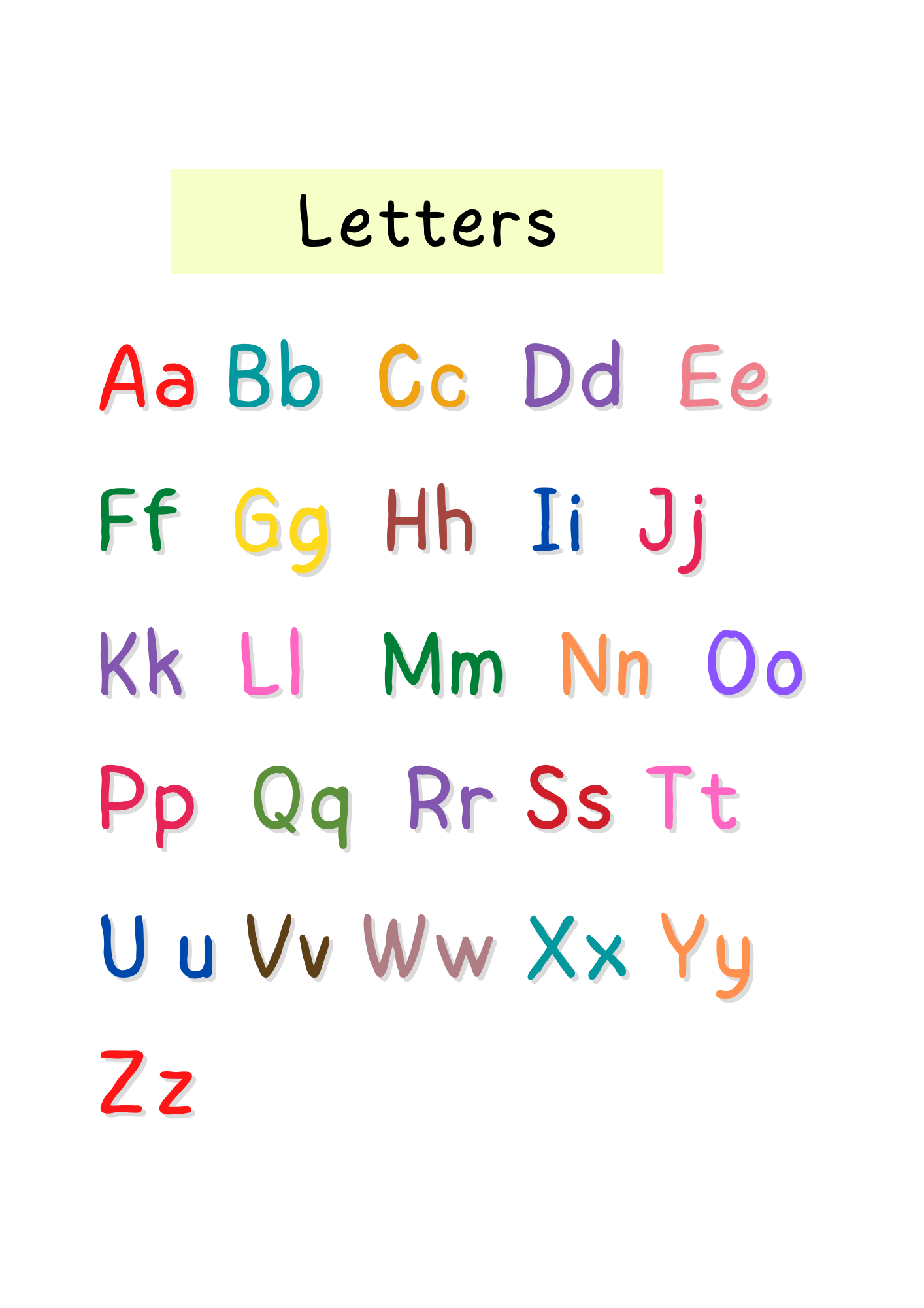 Colorful Alphabet Chart