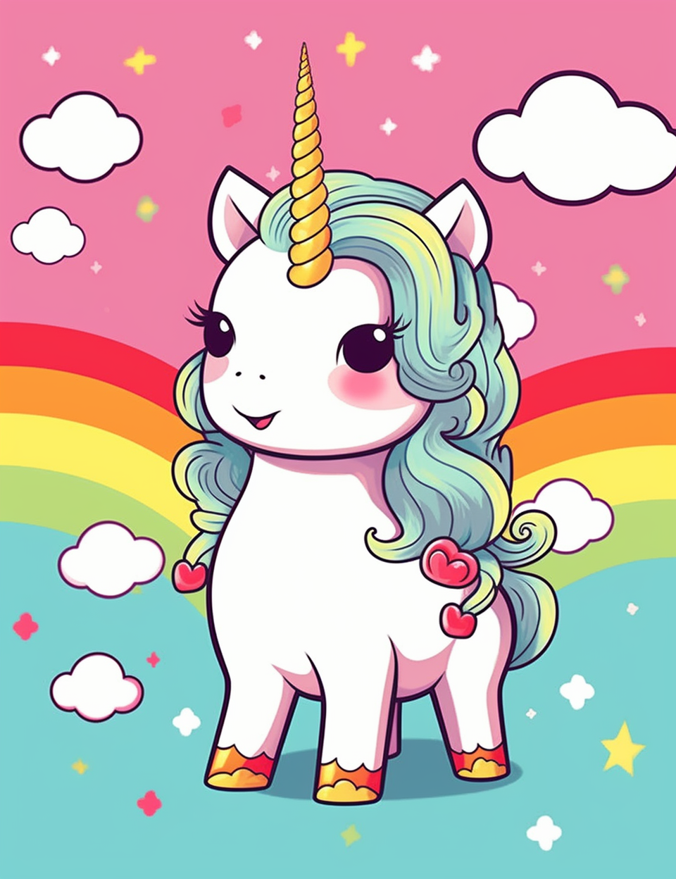 Colorful Unicorn Poster