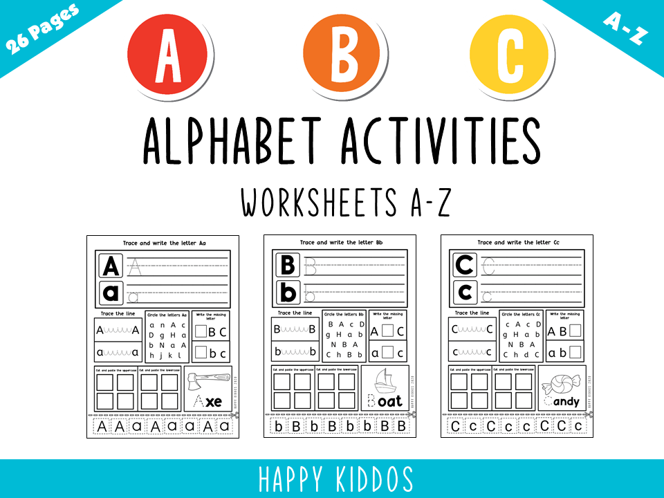 Alphabet Activities Worksheets A-Z